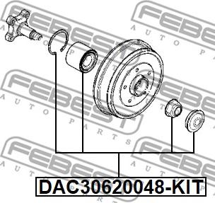 Febest DAC30620048-KIT - Radlagersatz parts5.com