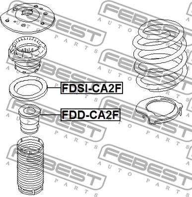 Febest FDD-CA2F - Dystans gumowy, resorowanie parts5.com