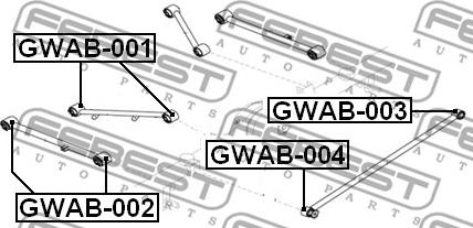 Febest GWAB-001 - Suport,trapez parts5.com