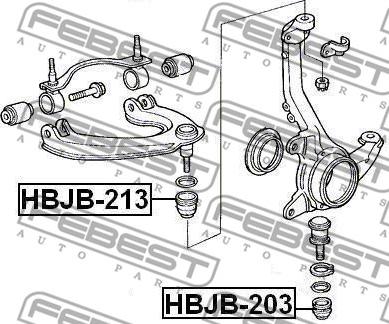 Febest HBJB-203 - Kit de réparation, rotule de suspension parts5.com