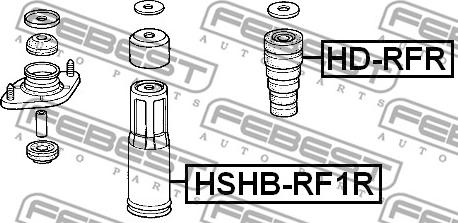 Febest HD-RFR - Granični odbojnik, ovjes parts5.com