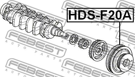 Febest HDS-F20A - Τροχαλία ιμάντα, στροφαλοφόρος άξονας parts5.com