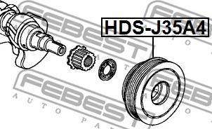 Febest HDS-J35A4 - Poulie, vilebrequin parts5.com