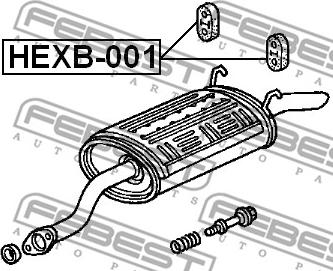 Febest HEXB-001 - Set montare, sistem de esapament parts5.com