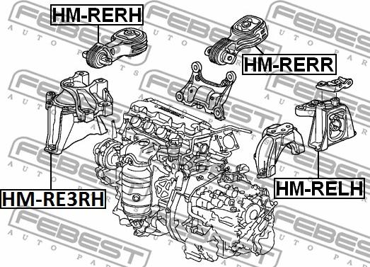 Febest HM-RERH - Suport motor parts5.com