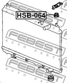 Febest HSB-064 - Έδραση, ψυγείο parts5.com