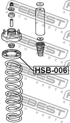 Febest HSB-006 - Ložisko pružné vzpěry parts5.com