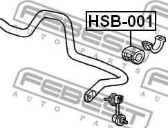 Febest HSB-001 - Tuleja, stabilizator parts5.com