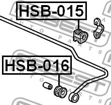 Febest HSB-015 - Втулка, стабилизатор parts5.com