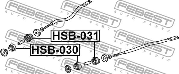 Febest HSB-031 - Uložení, řídicí mechanismus parts5.com