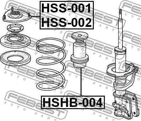 Febest HSS-001 - Rulment sarcina suport arc parts5.com