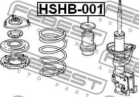 Febest HSHB-001 - Lastik dayanak, Süspansiyon parts5.com