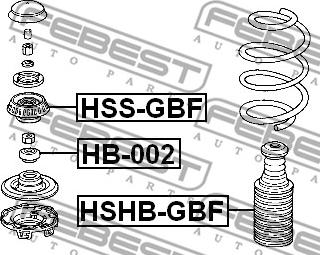 Febest HSS-GBF - Šolja amortizera parts5.com