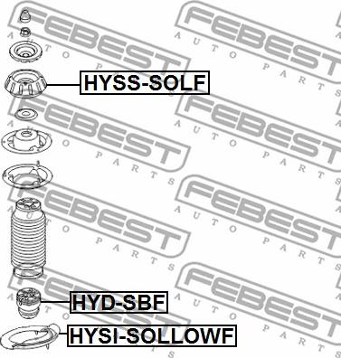 Febest HYD-SBF - Tampon cauciuc, suspensie parts5.com