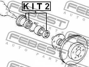 Febest KIT2 - Tesnilni obroc, pesto kolesa parts5.com