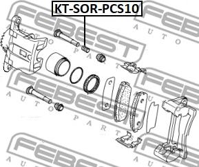 Febest KT-SOR-PCS10 - Aksesuar seti, fren kaliperi parts5.com