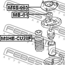 Febest MSS-005 - Rulment sarcina suport arc parts5.com