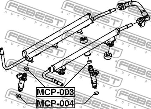 Febest MCP-003 - Junta anular, inyector parts5.com