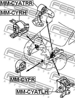 Febest MM-CYATRR - Soporte, motor parts5.com