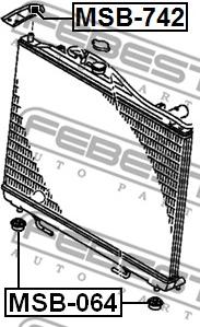 Febest MSB-064 - Zawieszenie, chłodnica parts5.com