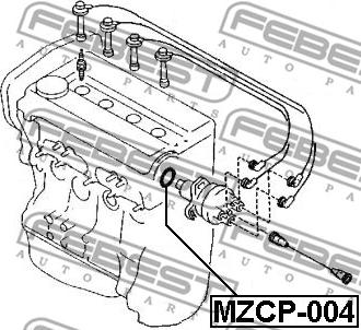 Febest MZCP-004 - Garnitura, distribuitor aprindere parts5.com