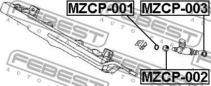 Febest MZCP-001 - Těsnění, držák trysky parts5.com