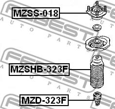 Febest MZSHB-323F - Ochranný kryt / manżeta tlmiča pérovania parts5.com