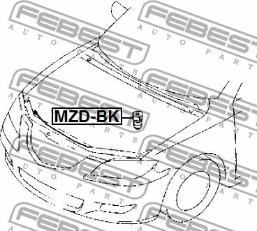 Febest MZD-BK - Tampon,compartiment motor parts5.com