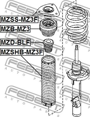 Febest MZD-BLF - Rubber Buffer, suspension parts5.com