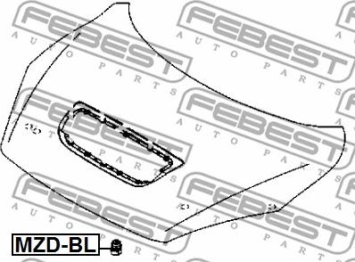 Febest MZD-BL - Tampon,compartiment motor parts5.com