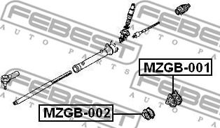 Febest MZGB-002 - Suport, caseta directie parts5.com