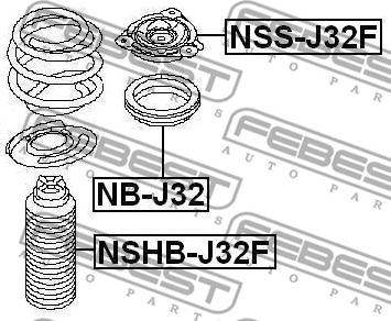 Febest NB-J32 - Kotrljajući ležaj, šolja amortizera parts5.com