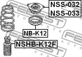 Febest NSHB-K12F - Отбойник, демпфер амортизатора parts5.com