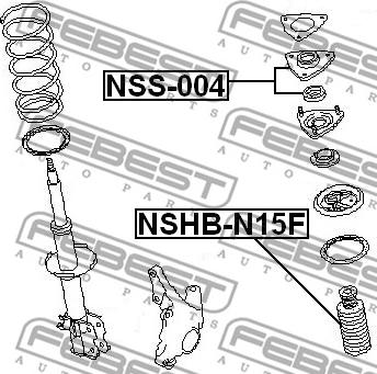 Febest NSHB-N15F - Puhver, vedrustus parts5.com