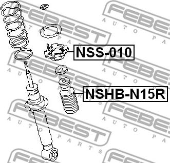 Febest NSHB-N15R - Rubber Buffer, suspension parts5.com