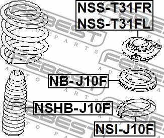 Febest NSS-T31FR - Mocowanie amortyzatora parts5.com