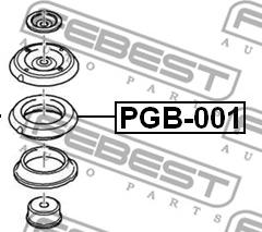 Febest PGB-001 - Valivé ložisko, ložisko pružné vzpěry parts5.com