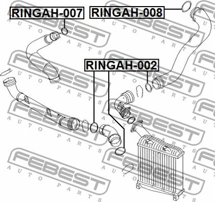 Febest RINGAH-007 - Inel etansare, furtun aer supraalimentare parts5.com