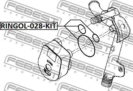 Febest RINGOL-028-KIT - Komplet brtvi, hladnjak ulja parts5.com