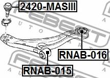 Febest RNAB-016 - Bush of Control / Trailing Arm parts5.com