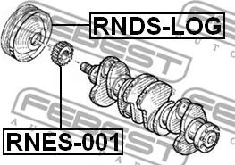 Febest RNDS-LOG - Kayış kasnağı, krank mili parts5.com