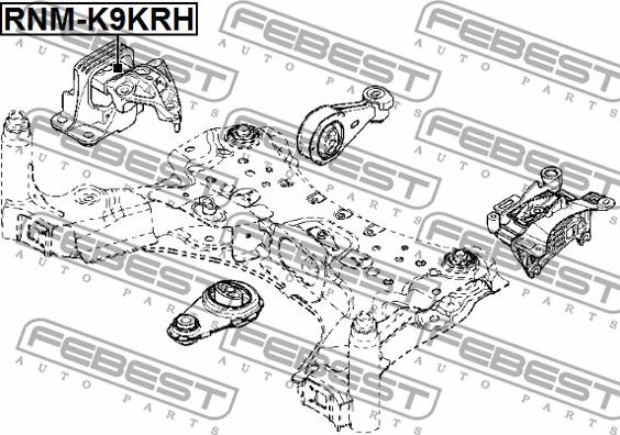 Febest RNM-K9KRH - Lagerung, Motor parts5.com