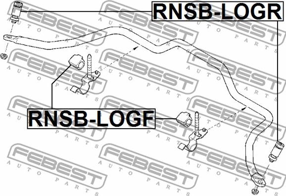 Febest RNSB-LOGR - Brat / bieleta suspensie, stabilizator parts5.com