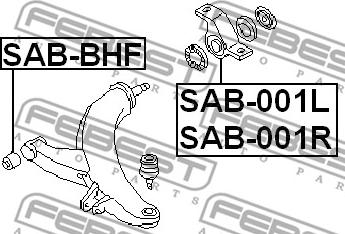 Febest SAB-001L - Suspension, bras de liaison parts5.com