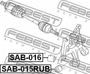 Febest SAB-015RUB - Csapágyazás, kormány parts5.com