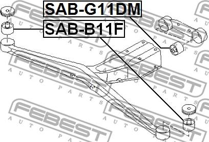 Febest SAB-B11F - Yataklama, diferansiyel parts5.com