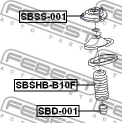 Febest SBD-001 - Tampon cauciuc, suspensie parts5.com