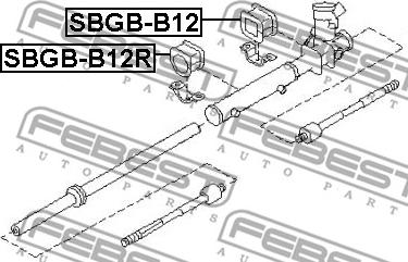 Febest SBGB-B12R - Zawieszenie, przekładnia kierownicza parts5.com