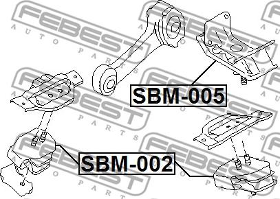 Febest SBM-005 - Yataklama, otomatik şanzıman parts5.com