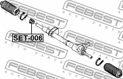 Febest SET-006 - Ремонтен комплект, аксиален шарнир на напречна кормилна щанг parts5.com